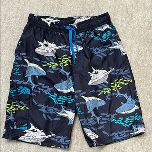 Gymboree boys 12 Shark Print Swim Shorts